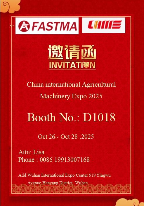 FASTMA zaprezentuje maszyny rolnicze na China International Agricultural Machinery Expo 2025. Zaprasza klientów z całego świata