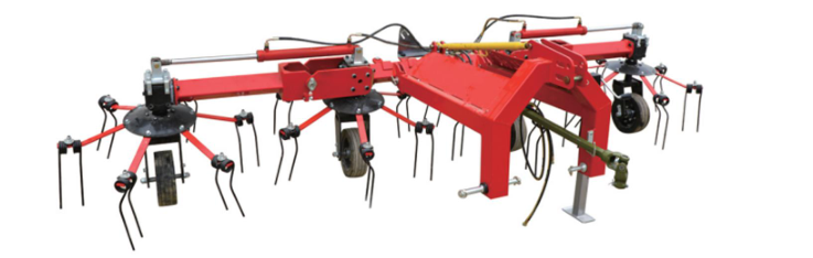 Obrotowe zgrabiarki do siana montowane na ciągniku